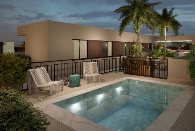 Piscina na cobertura do My Way