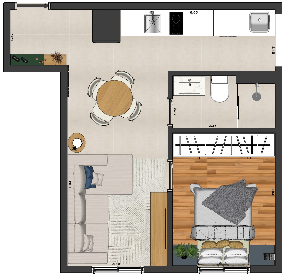 Planta baixa do apartamento tipo 4