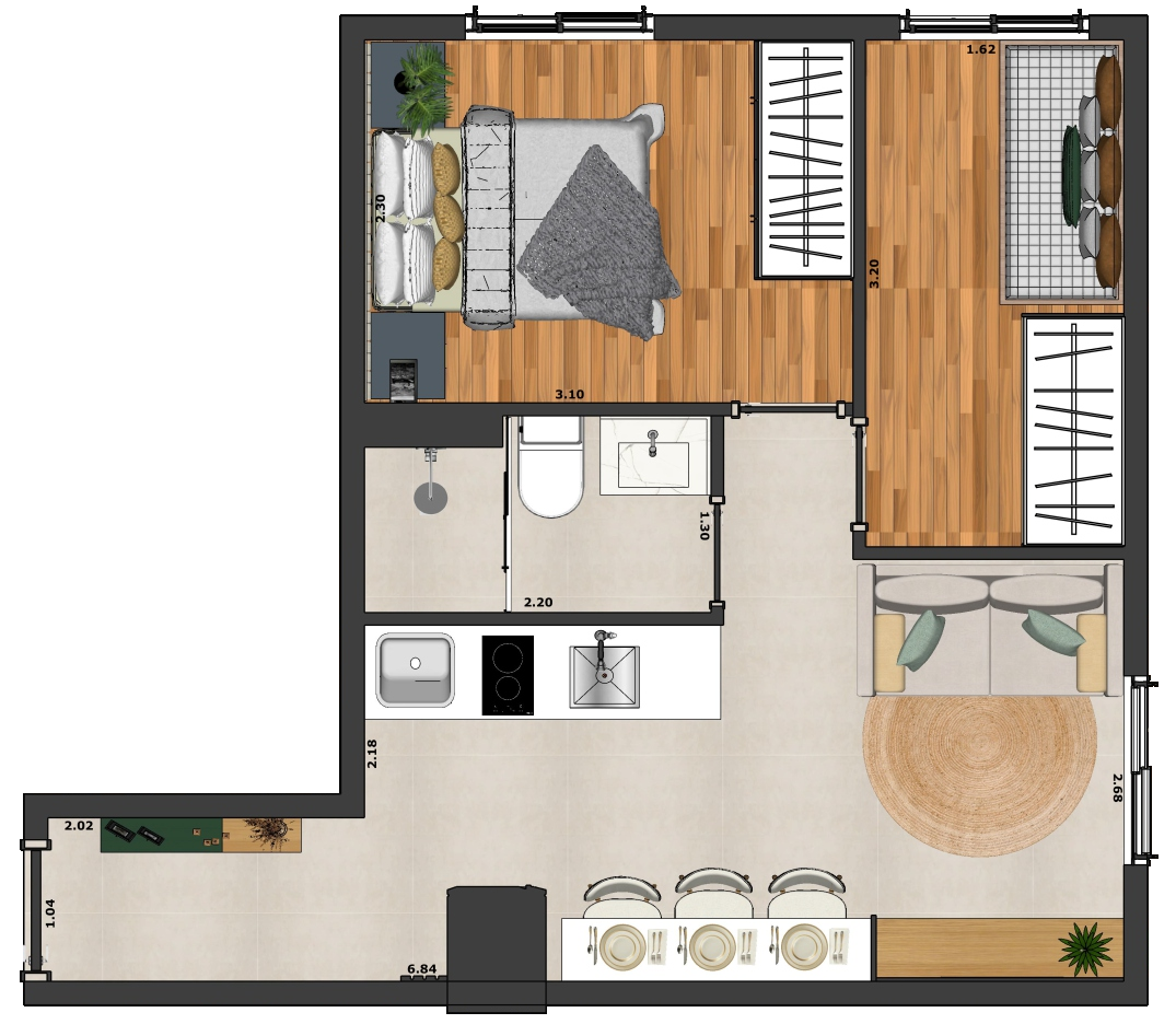 Planta baixa do apartamento tipo 5